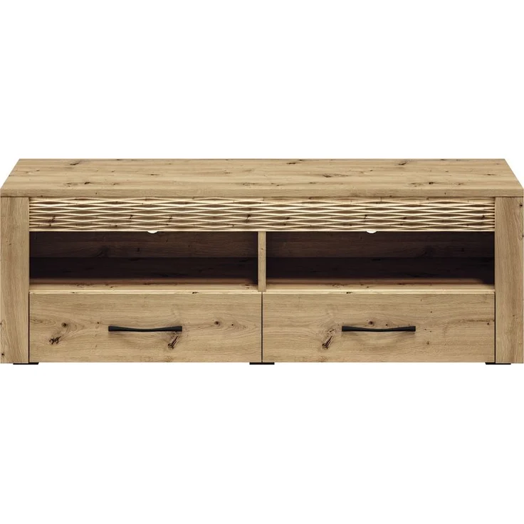 TV Lowboard 150 cm breit mit LED Beleuchtung ARTA-131 in Artisan Eiche Nb, B/H/T: ca. 150/52/40 cm – Bild 5