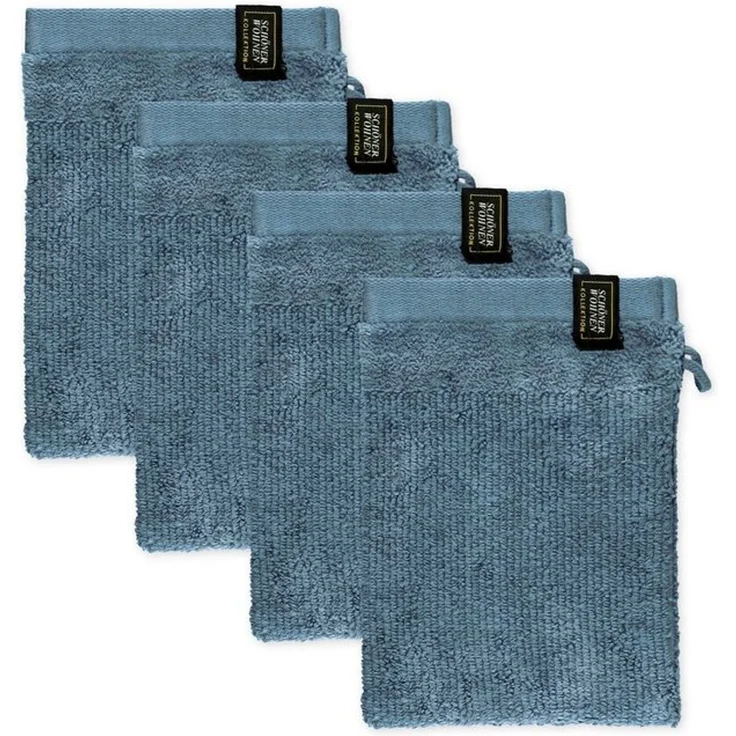 SCHÖNER WOHNEN-Kollektion Waschhandschuh Sense, (Packung, 4-St), mit Velourborte, hautschmeichelnde Airtouch Qualität, super weich – Bild 2