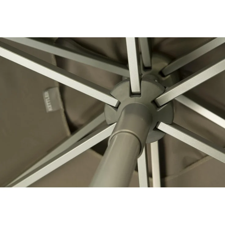 Kettler 'EASY PUSH' Schirm, Aluminium, silber / taupe, Ø 300 cm – Bild 3