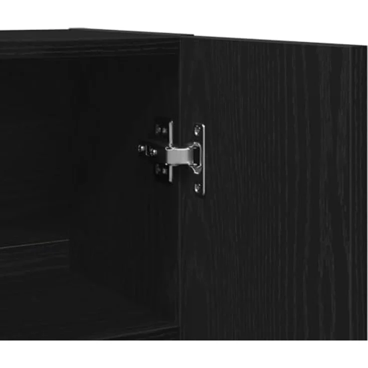 vidaXL Waschmaschinenschrank Schwarz Eichen-Optik 70,5x25,5x90 cm 862063 – Bild 5