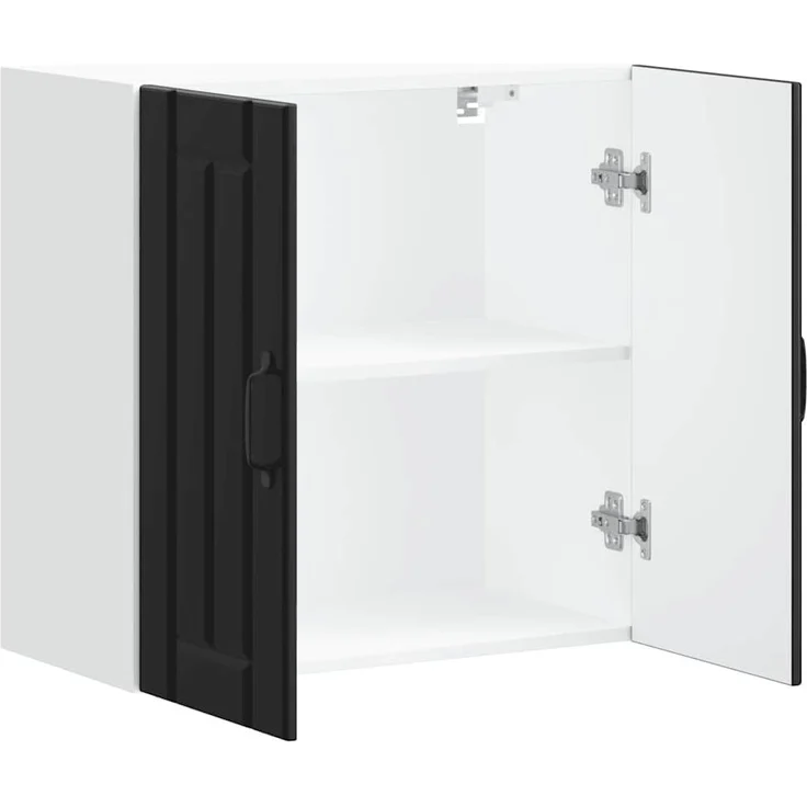 vidaXL Küchen-Hängeschrank Lucca Schwarz Holzwerkstoff 853818 – Bild 5