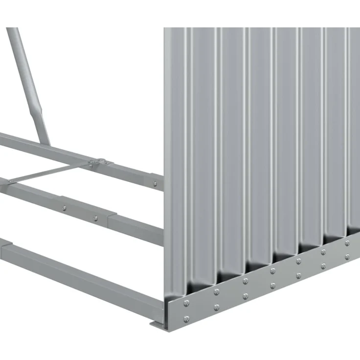 vidaXL Kaminholzunterstand Silbern 120x45x140 cm Verzinkter Stahl 364591 – Bild 8