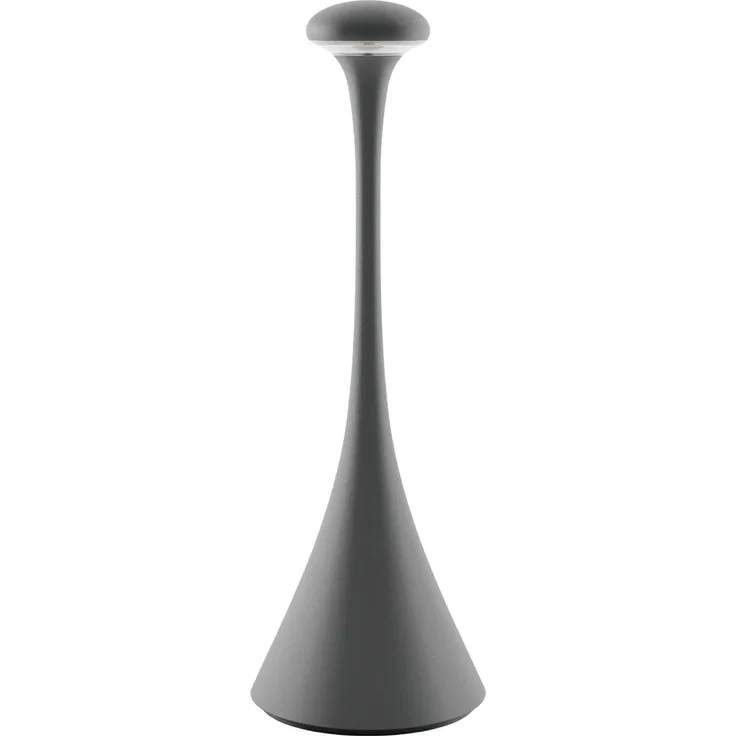 SIGOR LED Tischleuchte Akku-Tischleuchte NUDROP graphitgrau, Dimmbar, LED fest integriert, Warmweiß