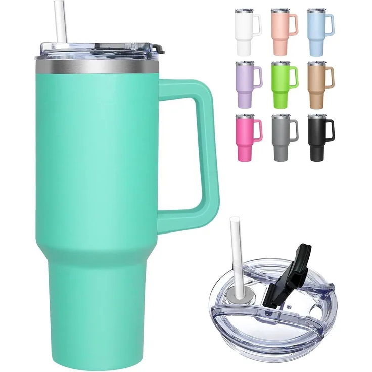 HNCY Thermobecher 2-in-1-Deckel 1180ML Edelstahl Isolierbecher Griff