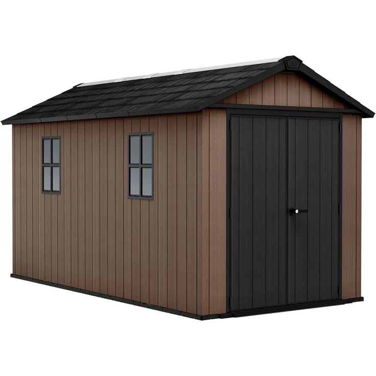 Dmora Gartenhaus Kincardine, Gartenhütte, Gartenhaus, Werkzeugschuppen, 230x413 h246 cm, Braun