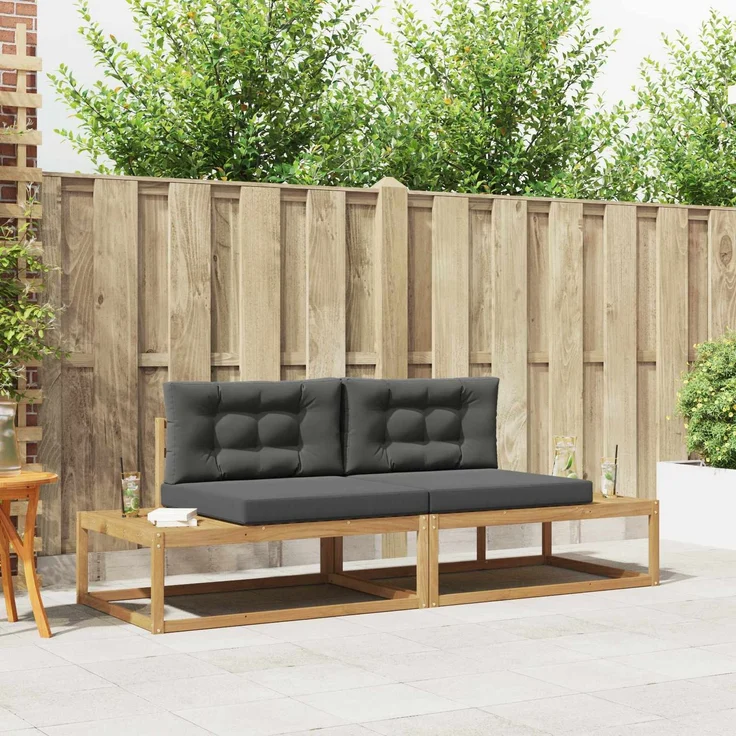 vidaXL Outdoor-Sofagarnitur 2-Sitzer Polyester Weiß 230,5 x 83 x 73 cm 3386991 – Bild 1