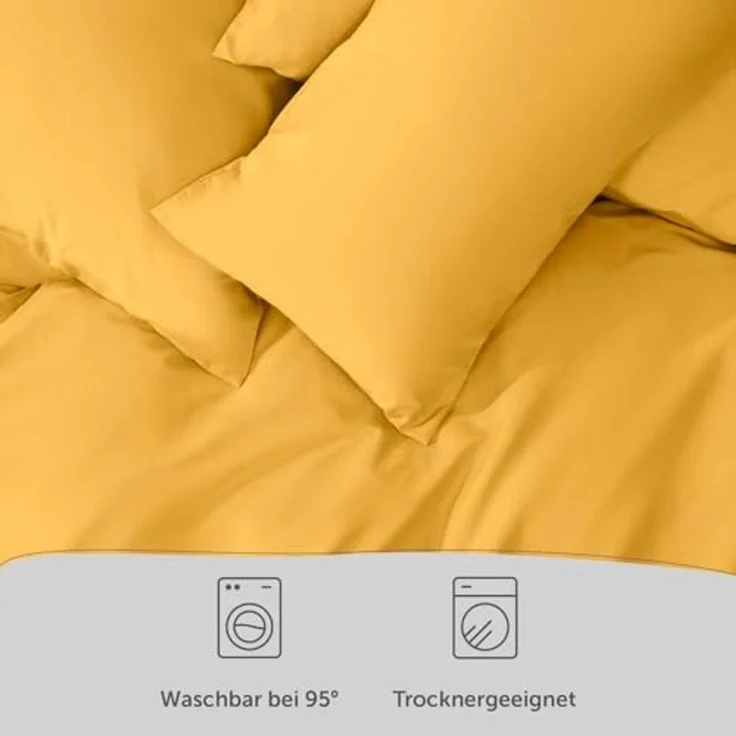 Blumtal Bettwäsche Oeko-TEX zertifizierte Mikrofaser Bettwäsche pflegeleicht & faltenfrei, Mikrofaser, Bettbezüge aus Atmungsaktivem Mikrofaser – Bild 5