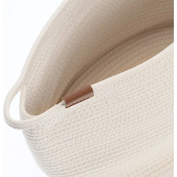 Zeller Present Aufbewahrungskorb, Baumwolle/Polyester, natur, ca. 29 x 21 x 14,5 cm – Bild 2