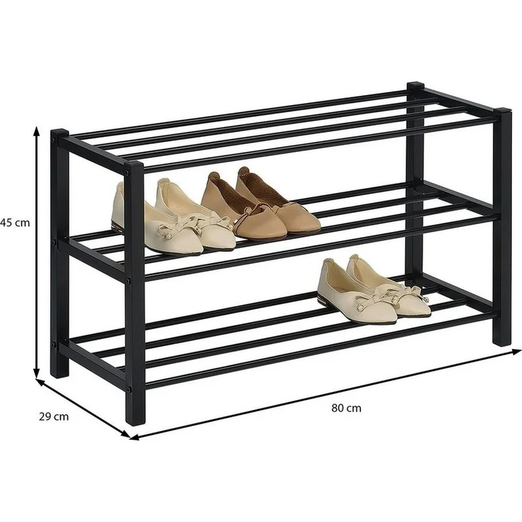 IDIMEX Schuhregal NAVAN, Schuhregal Schuhständer Schuhablage Flur Schwarz – Bild 2