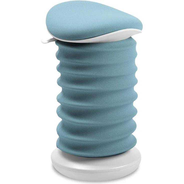 TOPSTAR Sitness 4D AGR-Zertifiziert Dynamischer Sitzhocker papyrusweiss blau - ergonomischer Bürohocker - höhenverstellbar - stärkt den Rücken - entlastet die Bandscheiben