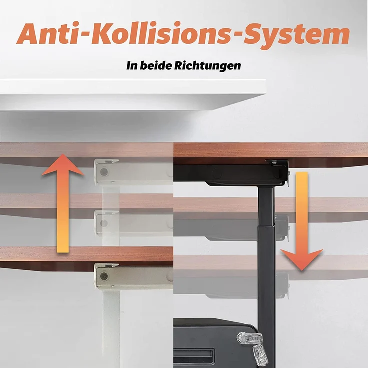 FANZTOOL höhenverstellbarer Schreibtisch-Gestell mit 2 x Bosch Motoren elektrisch stufenlos in Schwarz, Arbeitstisch Tischbeine mit Memory-Funktion, USB Steckdose, Kabelwanne – Bild 7