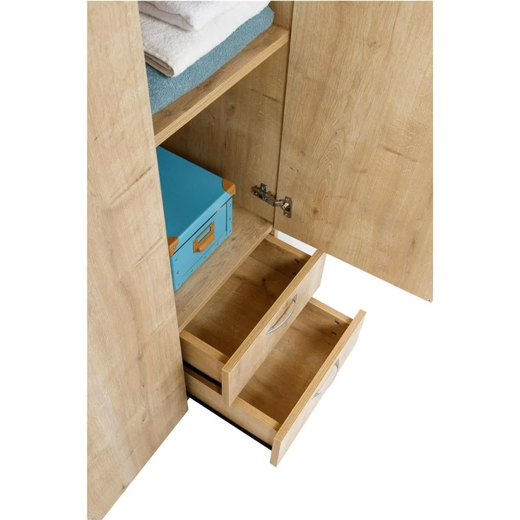 Kleiderschrank, Saphir Eiche, 120x177x52cm – Bild 6