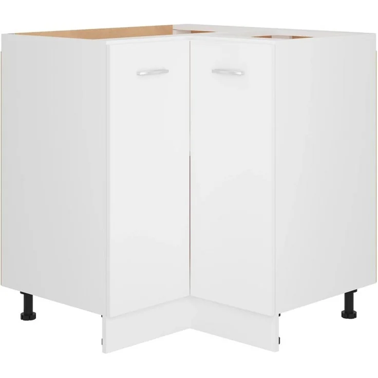 DOTMALL Eckunterschrank Eckunterschrank Lyon Weiß 75,5x75,5x81,5 cm Holzwerkstoff – Bild 5