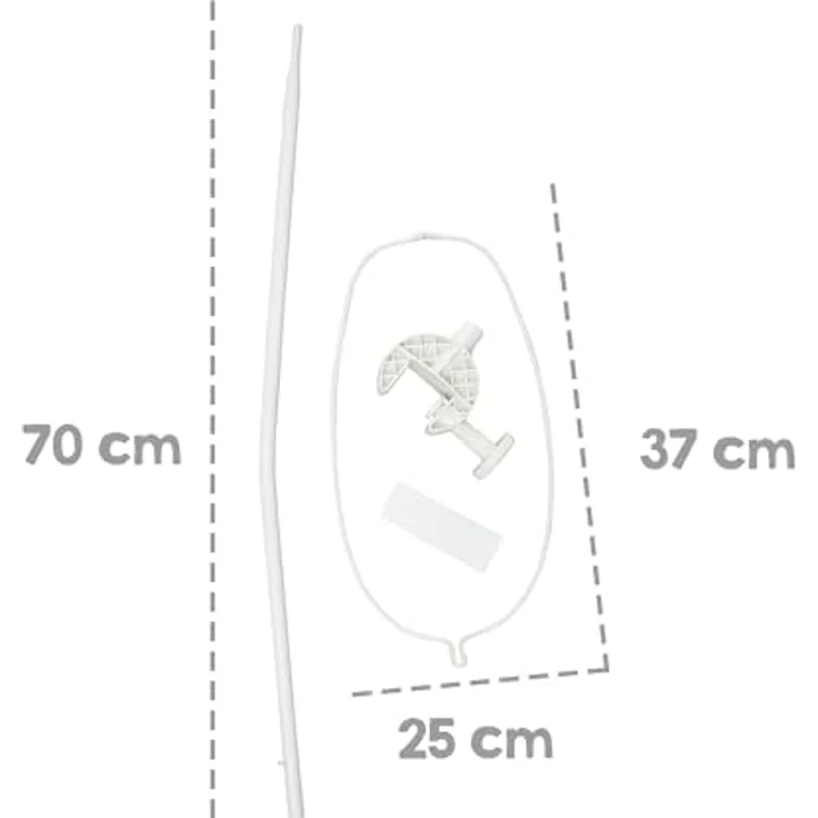 roba Himmelstange - Universal Himmelhalter in weiß - ca. 150 cm - rund – Bild 3