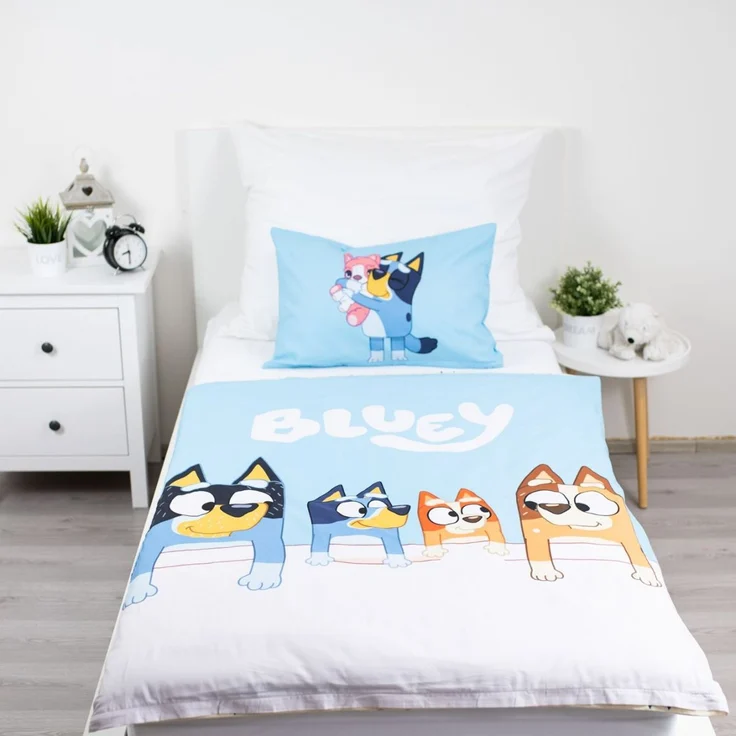 Bluey Baby Bettwäsche Set 100 × 135 cm + 40x60 cm Baumwolle – Bild 2