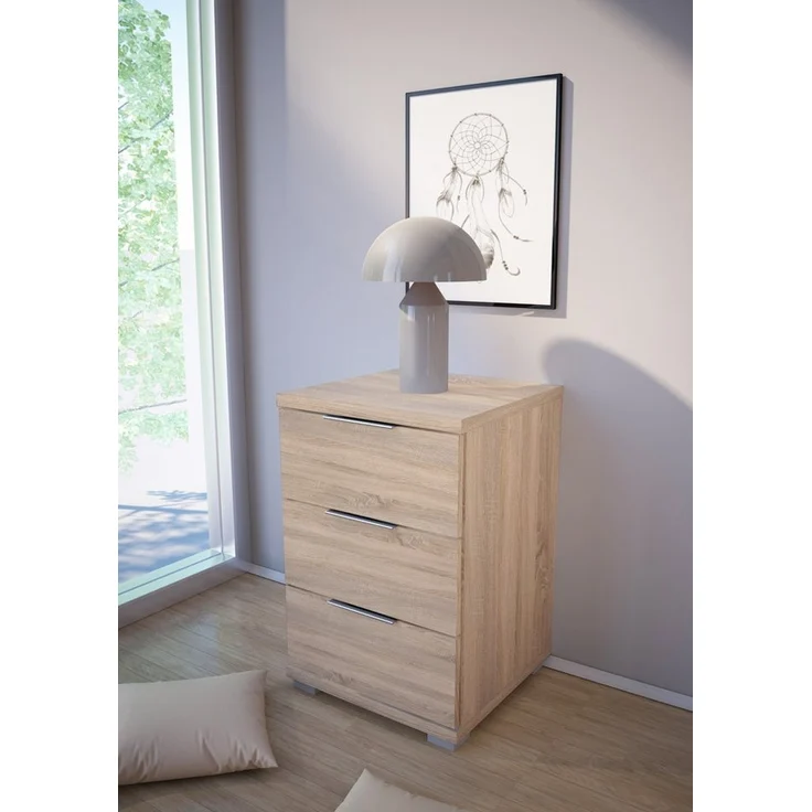 Nachttisch Uno / Universal, Holzwerkstoff, Holzfarben, 46 x 61 x 42 cm – Bild 2