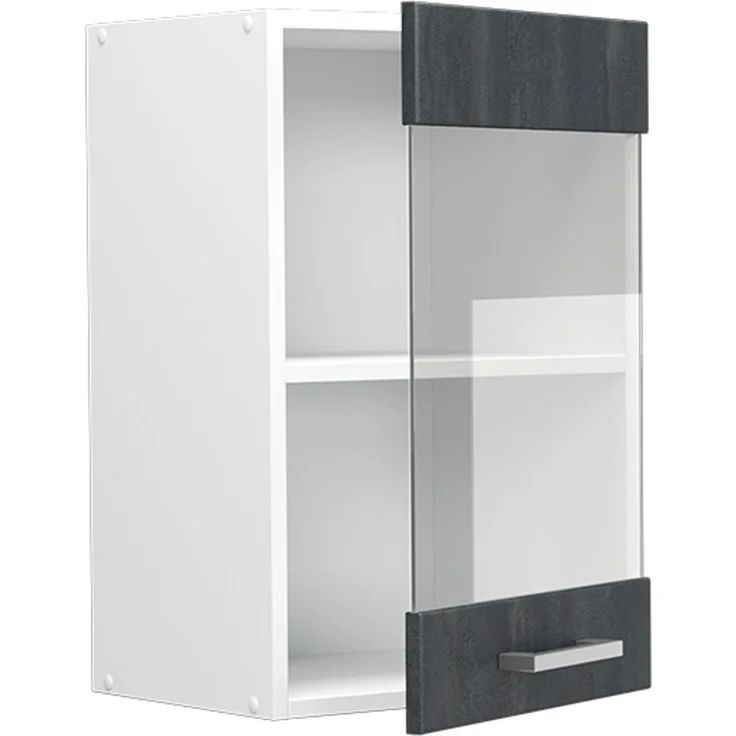 Küchenglasschrank R-Line Schwarz Beton 40 cm Vicco – Bild 4