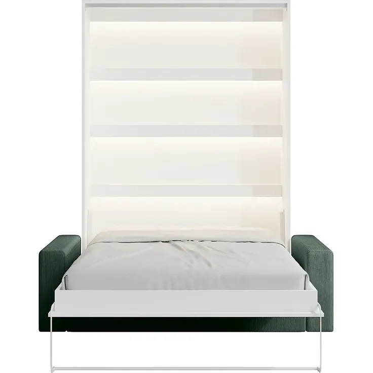 Vente-unique - RAPILI Bett Holz, Platte Weiß - B 133 cm239,2 cm x H 225,2 cm x L 200 cm – Bild 5