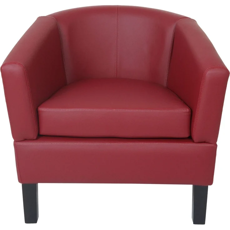 Lounge-Sessel HWC-O17, Sessel Clubsessel Cocktailsessel, FSC®-zertifiziert Kunstleder ~ bordeaux – Bild 7