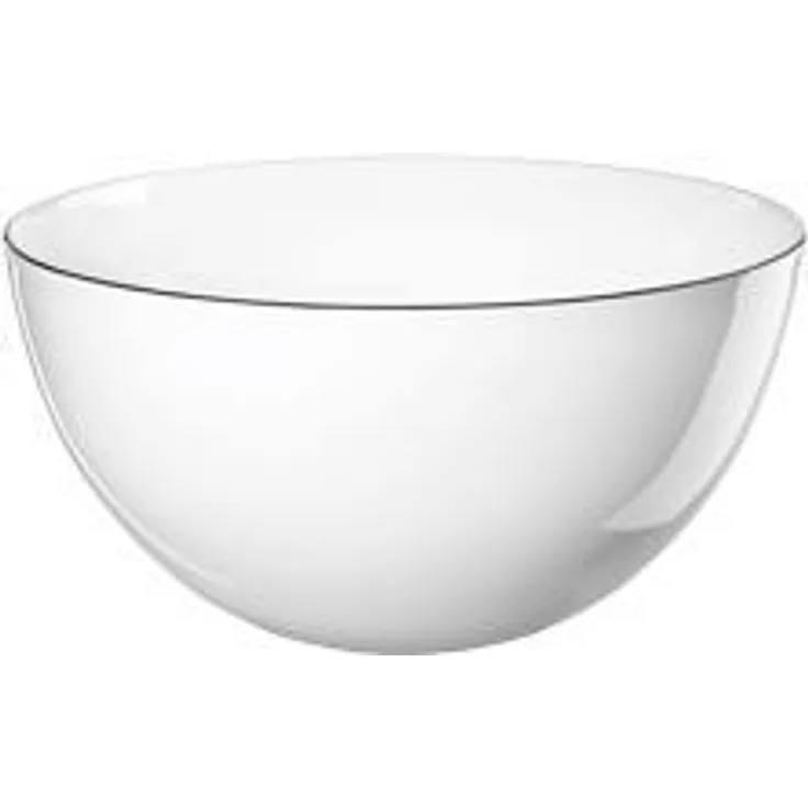 ASA Selection ligne noir Schüssel, Salatschale, Servierschüssel, Fine Bone China, Weiß glänzend, 1. 5 L, 1969113