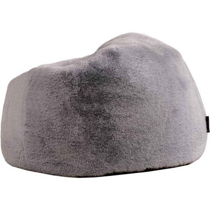 Icon Kingston Sitzsack Kinder, Hellgrau, Flauschiger Kunstpelzstoff, Sitzsack Flauschig mit Füllung, Bequemer Kinder Sessel, Kuschelsessel, Lese Sessel, Schlafzimmer, Kinderzimmer, Spielzimmer – Bild 7