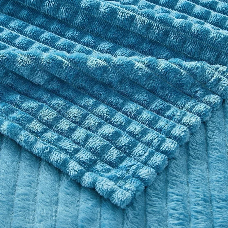 Kuscheldecke Fleecedecke 200x230cm Türkis 3D 02-türkis 200 x 230cm – Bild 4