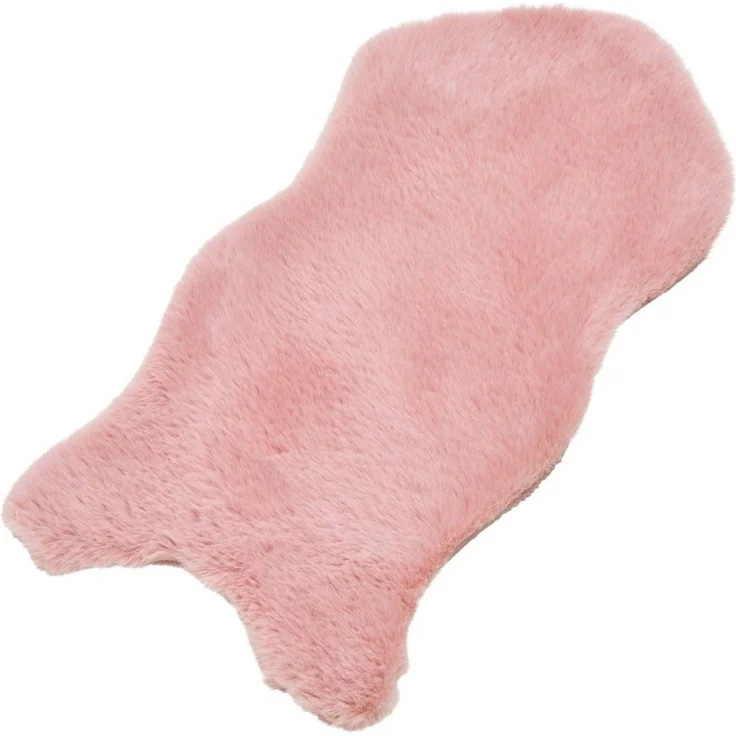 matches21 HOME & HOBBY Fellteppich Kleines kurzflor Deko-Fell als Fell-Imitat in 50 x 25 cm rosa pink, Höhe: 20 mm, Flauschiges Kunstfell als Fell-Teppich Stuhl-Überwurf Sitzauflage – Bild 1