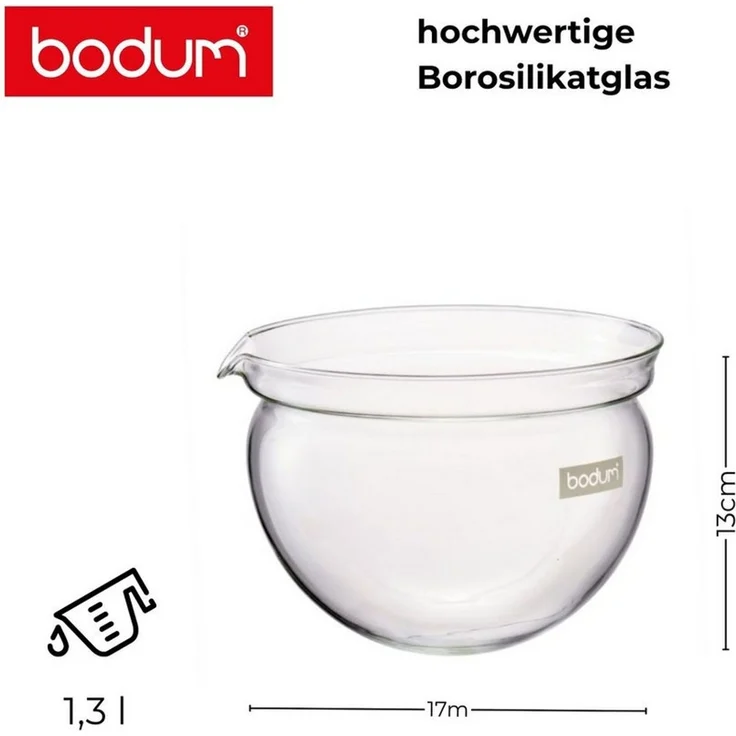 Bodum Spare Beaker Ersatzglas zu Teebereiter 1,5 L 1915 1921 1935 1965 1970 Ø 17 cm Gestell Ø 16 cm – Bild 2