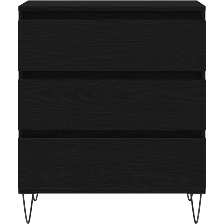 vidaXL Sideboard Schwarz Eichen-Optik 60 x 35 x 70 cm Holzwerkstoff 863497 – Bild 5