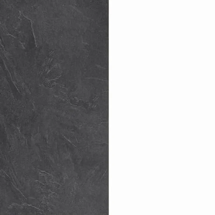 Dmora - Kücheninsel Osvaldo, Mehrzweckschrank, Küchenzeile Schrank, Zusätzlicher Tisch, 100% Made in Italy, 160 x 90 x 90 cm, glänzendes Weiß und Schiefer – Bild 8
