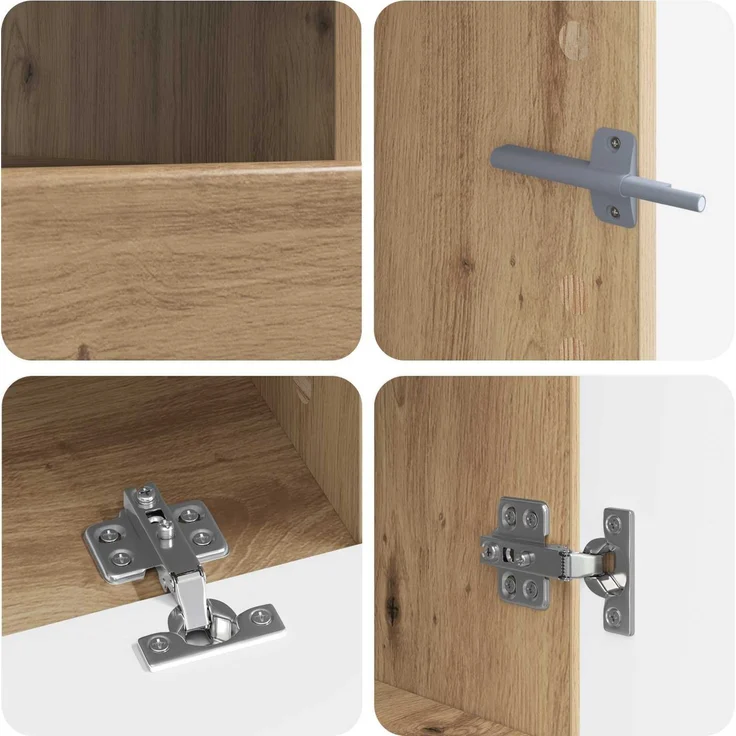 vidaXL LED-TV-Schrank BREDA 3 stk. Artisan-Eiche Holzwerkstoff 3416933 – Bild 7