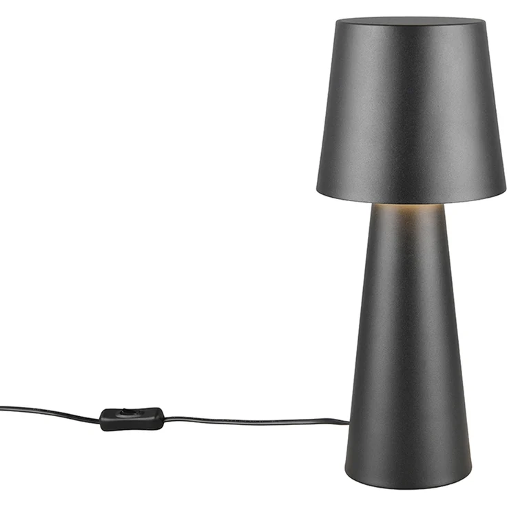 Große Tischleuchte NUBIAN aus Metall Schwarz, Höhe 40cm – Bild 2