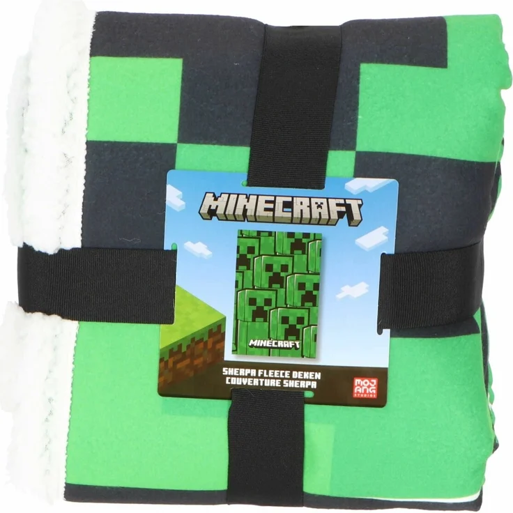 Minecraft Sherpa-Fleece-Decke 100 x 150 cm für Kinderzimmer und mehr – Bild 4