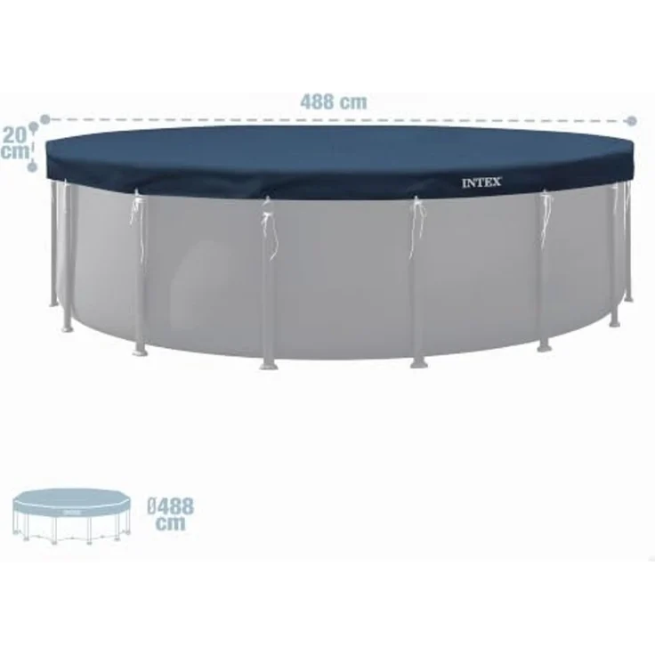 INTEX Poolabdeckung INTEX Ø488 x 20 cm Rund PVC und PET 42035628 – Bild 4