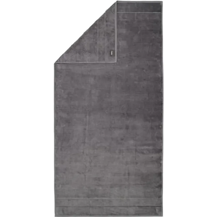 Cawoe Duschtuch Noblesse Uni, Anthrazit, 80x160 cm, saugfähig, schadstoffgeprüft, Oeko-Tex® Standard 100, Made in Germany