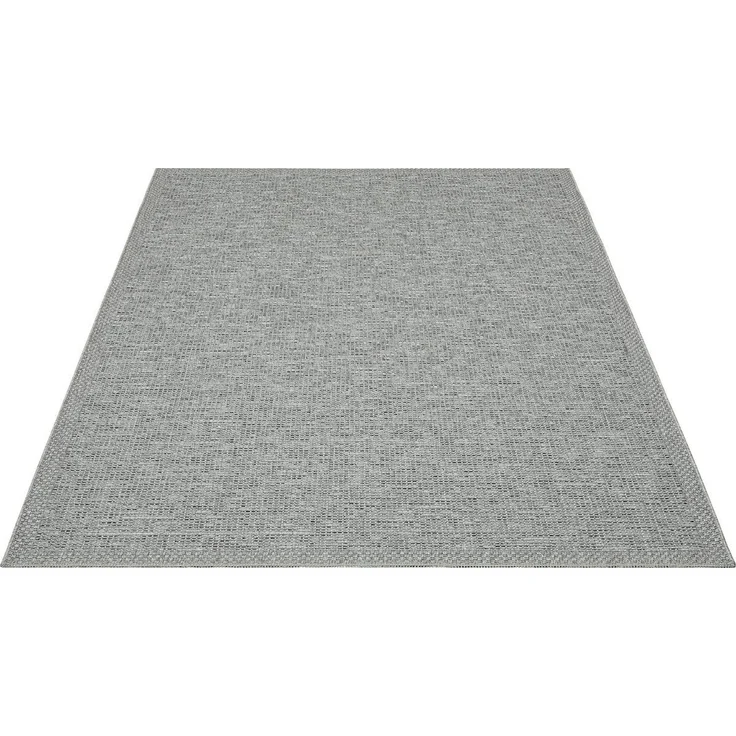 the carpet Calgary - robuster Teppich, Flachgewebe, modernes Design, ideal für Küche und Esszimmer, Vintage-Optik, Boho-Style, besonders flach, auch für den Außenbereich, Grau, 120x160 cm – Bild 2