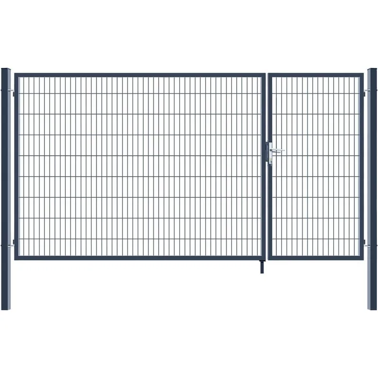 HOME DELUXE Doppelflügel Gartentor ADITUS - 180 x 350 cm Anthrazit