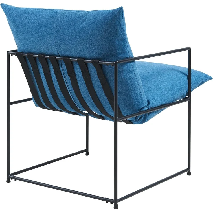 Sessel Utsjoki 90x61x70 cm Schwarz/Blau [en. casa] – Bild 7