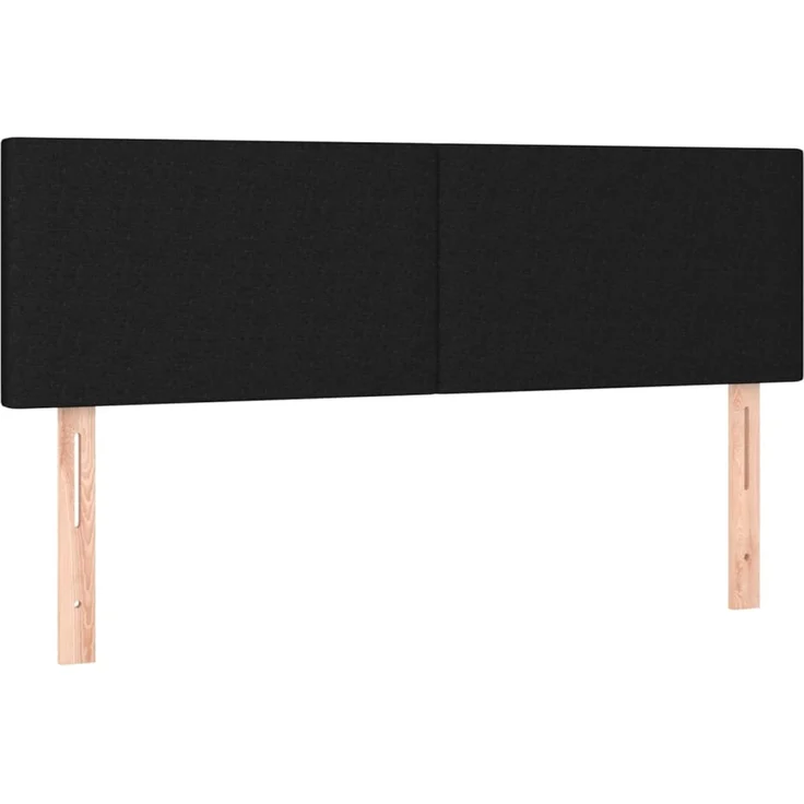 vidaXL Kopfteile 2 Stk. Schwarz 72 x 5 x 78/88 cm Stoff 345786 – Bild 2