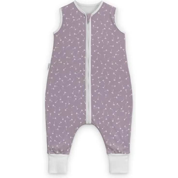Ehrenkind® Babyschlafsack | Schlafsack mit Füßen 2.5 TOG | Bio-Baumwolle | Ganzjahres Schlafsack Baby Gr. 100 Farbe Flieder Pusteblume | Oeko-Tex | Schlafsack winter und Sommer Schlafsack Kinder