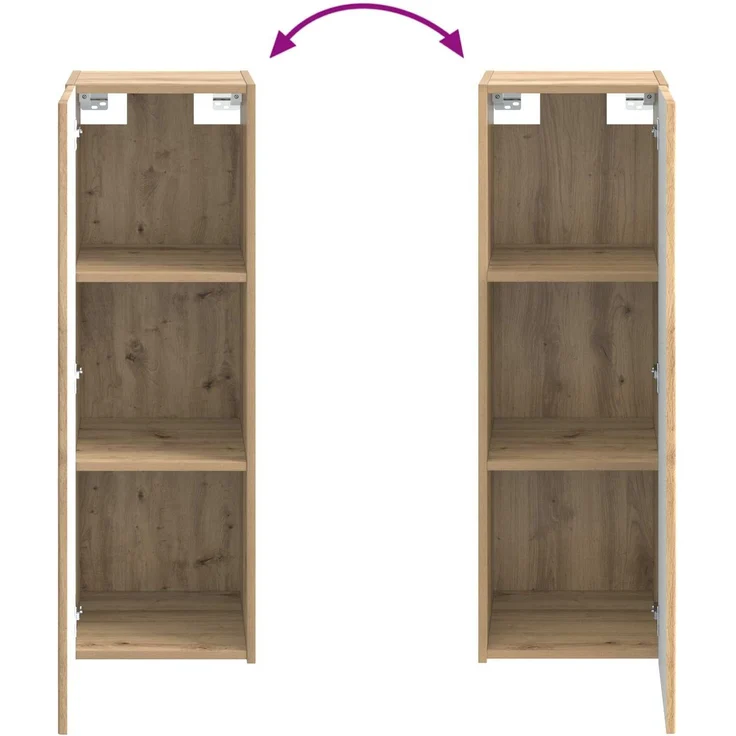 vidaXL Badezimmerschrank-Set 2 stk. Artisan-Eiche 33 x 34,5 x 100 cm 3406122 – Bild 9