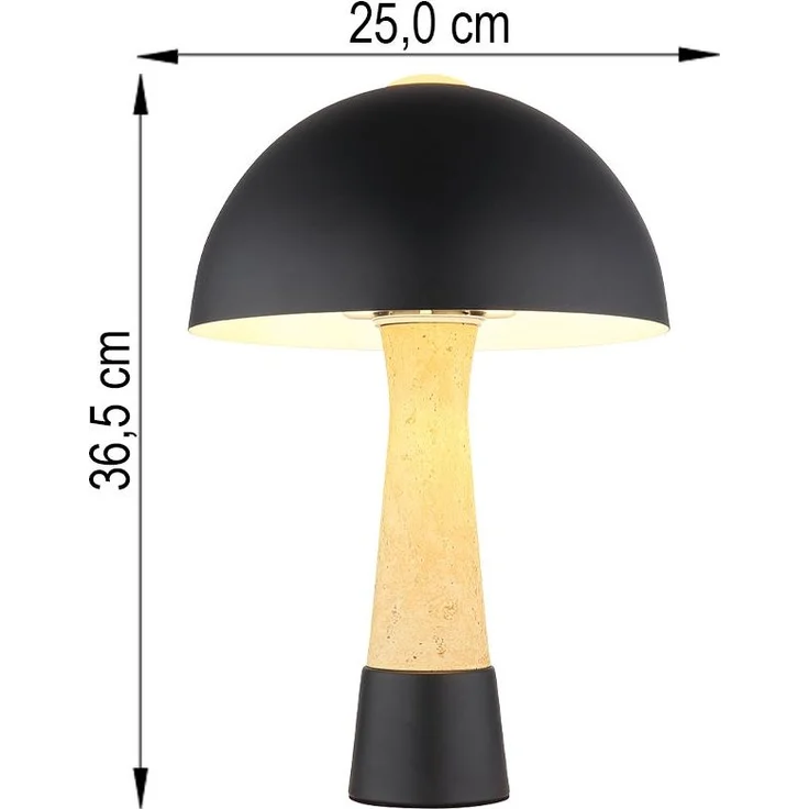 Tischleuchte, schwarz matt, Wippschalter, H 36,5 cm – Bild 10
