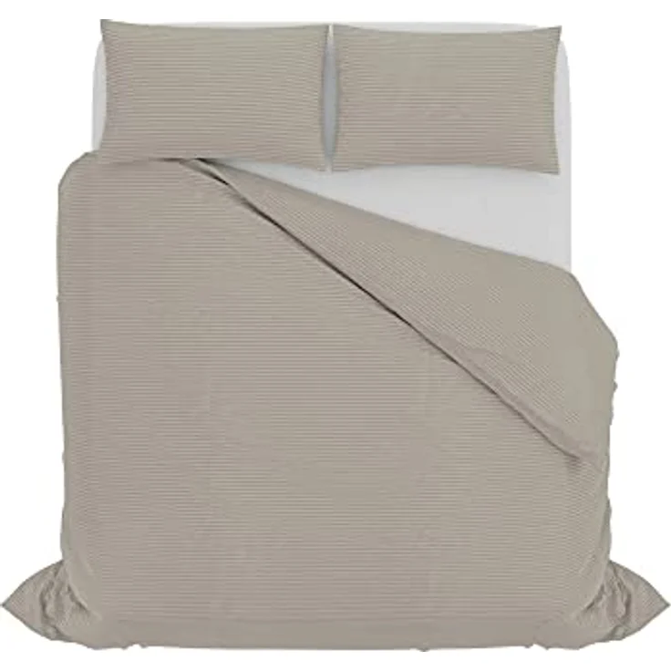 Italian Bed Linen CP-ST-2P Satin Stripes Bettbezug, Doppelte, Turteltaube, Polyester – Bild 5