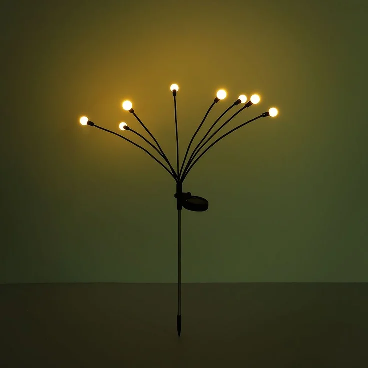 LED Solarleuchte, Edelstahl schwarz, H 70 cm – Bild 6