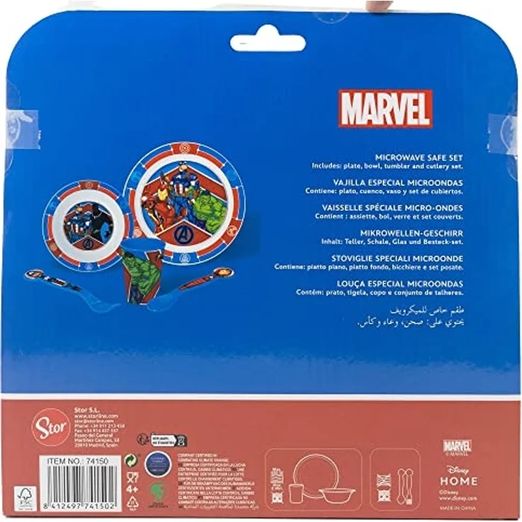 Kunststoff Kindergeschirr Set Motiv (5 tlg.) Schüssel, Teller, Becher & Besteck MARVEL Avengers – Bild 3