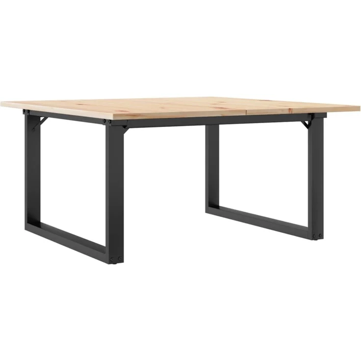 Couchtisch Sofatisch, O-Gestell 90 x 90 x 45 cm Massivholz Kiefer und Stahl d336e – Bild 6