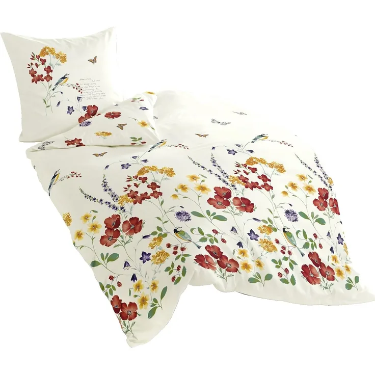 Bierbaum Bettwäsche 6477, Mako-Satin, Designed in Germany, bunt 01, 135x200 + 80x80 cm