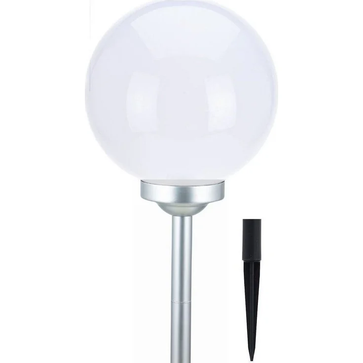 Spetebo Kugelleuchte LED Solar Garten Kugel Leuchte mit Erdspieß - 20cm, Ein-/Ausschalter, LED, warm weiß – Bild 1