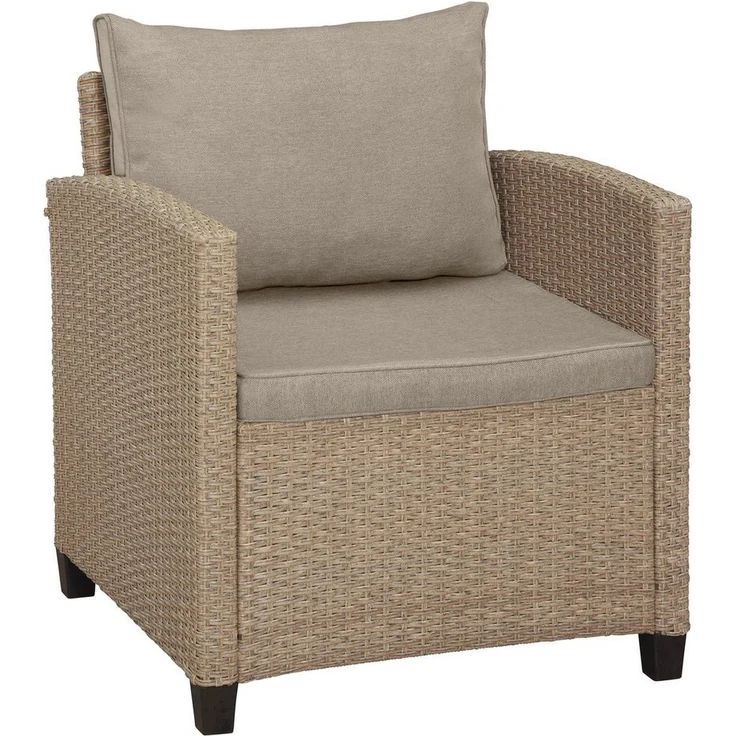 KONIFERA Gartenlounge-Set Amsterdam, (Set, 16-tlg, 1x 3er Sofa, 1x 2 Sessel, 2x Hocker, 1xTisch 144,5x74x67cm,Polyrattan), Stahl, Ablagefläche unter dem Tisch, Loungeset – Bild 2
