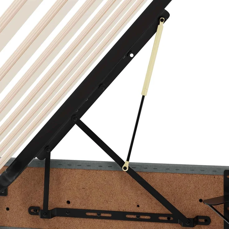 vidaXL Ottoman Bettgestell mit Speicher Dunkelgrau 120 x 200 cm Stoff 3442815 – Bild 11